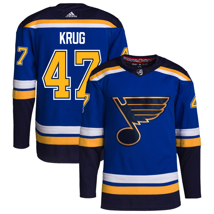Torey Krug St. Louis Blues adidas Home Authentic Pro Jersey - Royal