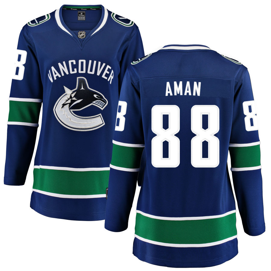 Nils Aman Vancouver Canucks Fanatics Branded Women's Home Breakaway Jersey - Blue
