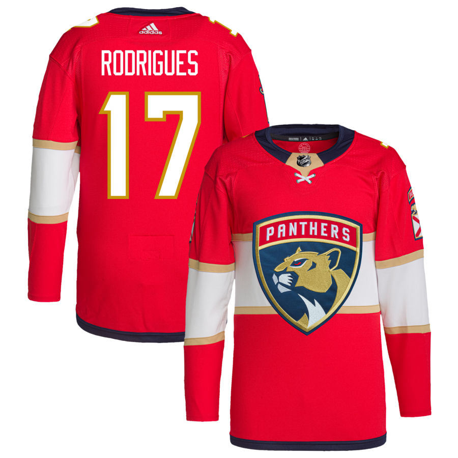 Evan Rodrigues Florida Panthers adidas Home Primegreen Authentic Pro Jersey - Red