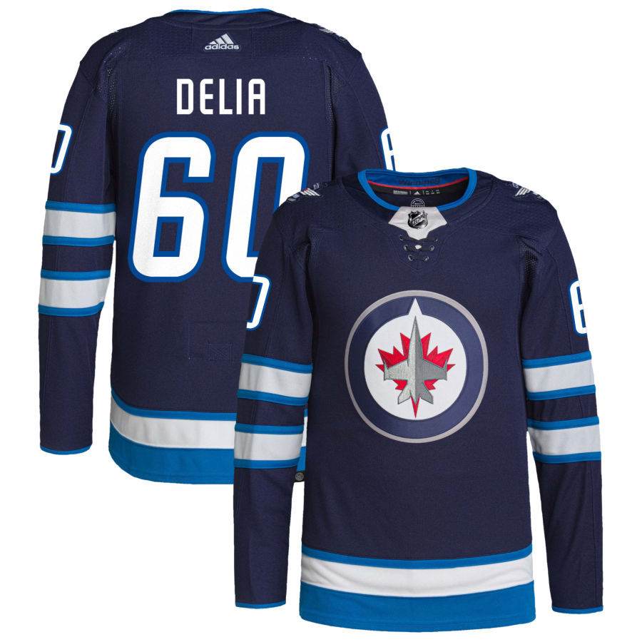 Collin Delia Winnipeg Jets adidas Home Authentic Pro Jersey - Navy